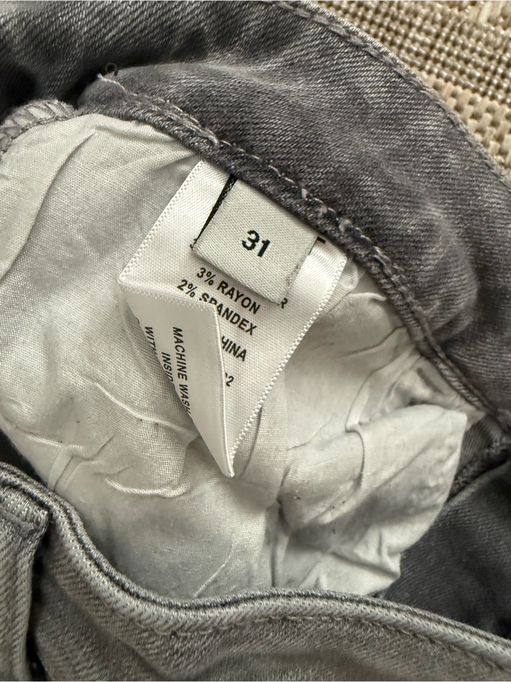 Women's Gray Washed Skinny Jeans - Picture 5 of 5